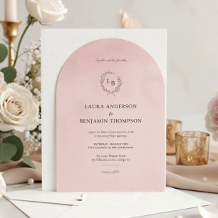 Rosa Velvet Rosa Hochzeit im eleganten Arch Style Einladung