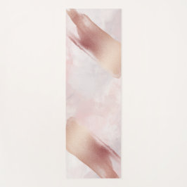Rosa Venezianische Rose Gold Abstrakte Wasserfarbe Yogamatte