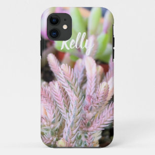 Rosa veränderter Crassula-Uhrkette Succulent Case-Mate iPhone Hülle