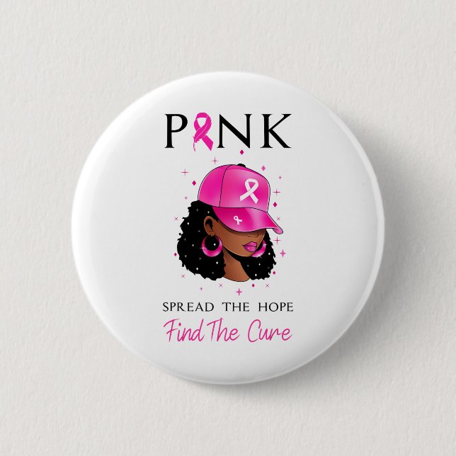 Rosa verbreitet die Hoffnung, den heilenden Brustk Button (Vorderseite)