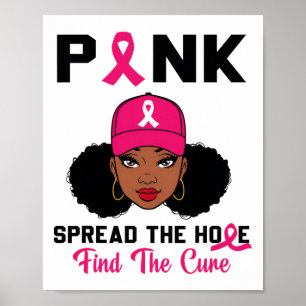Rosa verbreitet die Hoffnung, den heilenden Brustk Poster
