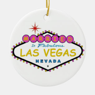 ROSA verheiratet in Las- Vegasverzierung Keramik Ornament