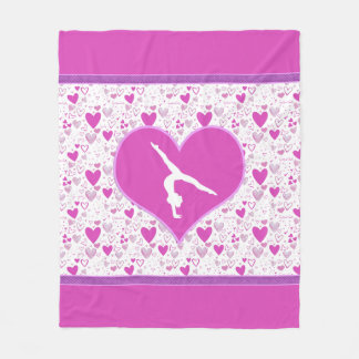 Rosa verlost o HerzenGymnast Fleecedecke