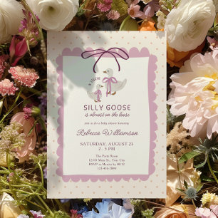 Rosa verrückte Gans Mädchen Baby Shower Einladung
