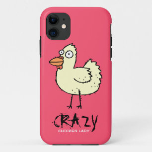 ROSA verrückte Huhn-Dame Cartoon Hen Case-Mate iPhone Hülle