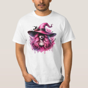 Rosa verzauberte Hexe - Halloween Art Print T-Shirt