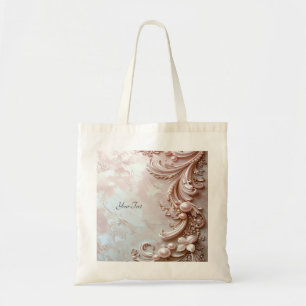 Rosa verzierte Perlen- und Blumen-Tasche Tragetasche
