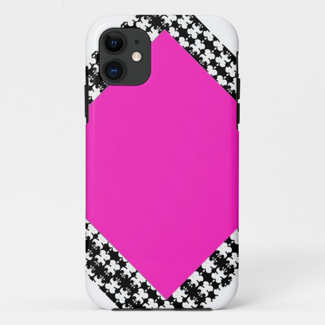 Rosa viereckig Case-Mate iPhone hülle (Rückseite)