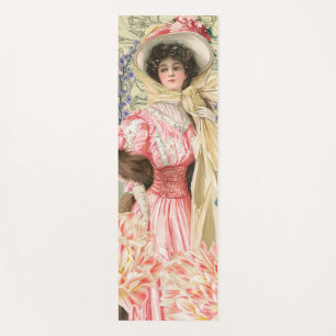Rosa viktorianische Frau im Regency-Stil Yogamatte