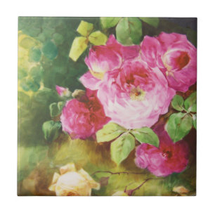 Rosa viktorianische Rose Fliese