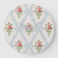 Rosa Viktorianische Rose mit blauem Flachbandgitte