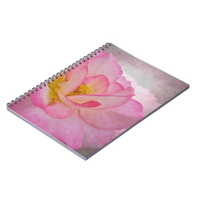 Rosa Viktorianische Rose Notizblock (Linke Seite)