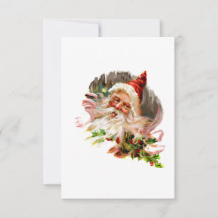 Rosa Viktorianischer Weihnachtsmann Einladung