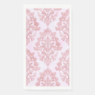 Rosa viktorianisches Damast-Wasserfarbmuster Serviette