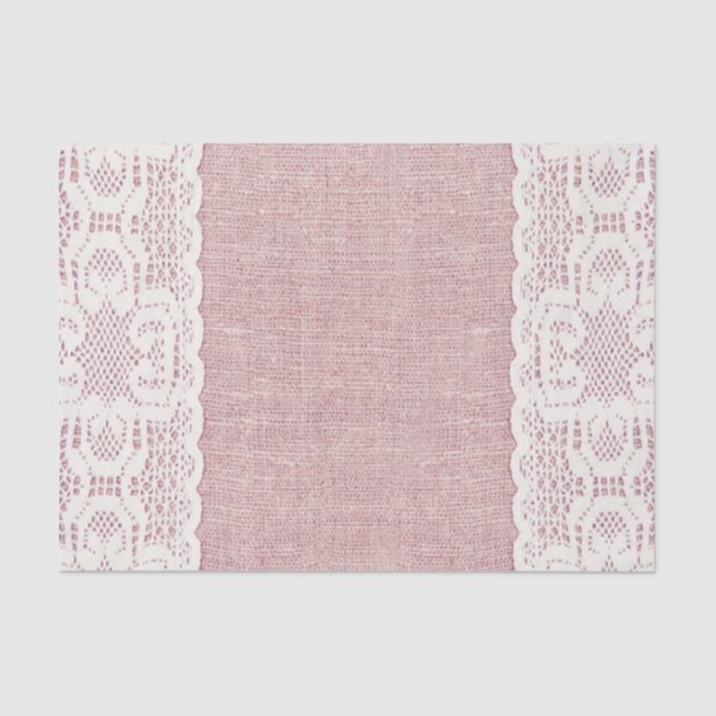 rosa, Vintag, Spitze, Leinwand, Grunge, Seidenpapier (Vorderseite)