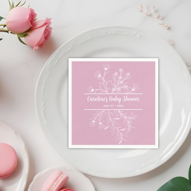 Rosa Vintage Babydusche Serviette (Von Creator hochgeladen)