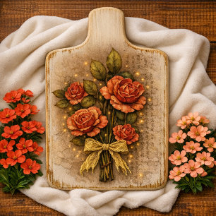 Rosa Vintage-Blumen-Decoupage im Grunge-Stil Seidenpapier