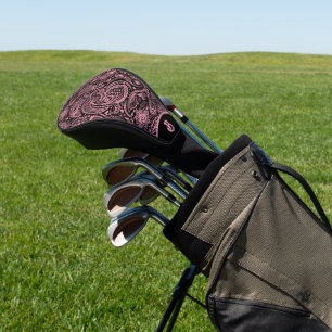 Rosa Vintage Blumenpfeife Golf Headcover