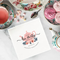 Rosa Vintage Blumentee-Party-Mädchen-Baby-Dusche