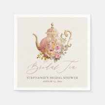 Rosa Vintage-Blumentee-Teekanne Brautschmaus Tee