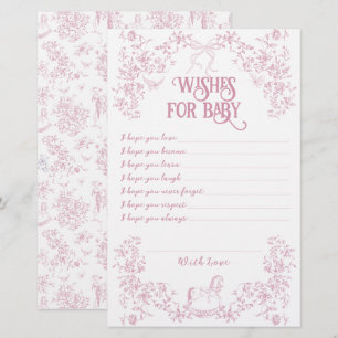 Rosa Vintage Blumenwünsche für Kinderspiel