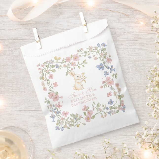 Rosa Vintage Blütendusche Geschenktütchen (Ausgeschnitten)