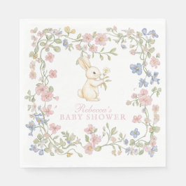 Rosa Vintage Blütendusche Serviette