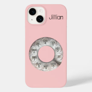 Rosa Vintage-Drehwählscheibentelefon  Case-Mate iPhone 14 Hülle