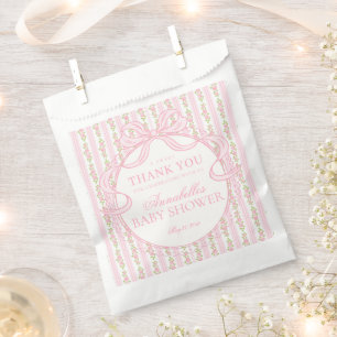 Rosa Vintage Fancy Blumige Babyparty-Desserts Geschenktütchen