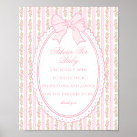 Rosa Vintage Fancy Blumige Ratschläge für Baby Sho