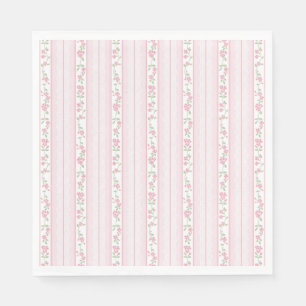 Rosa Vintage Fancy Floral Party-Dessert Serviette