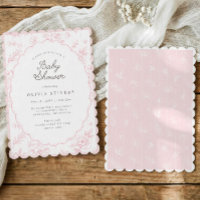 Rosa Vintage-französische florale Toile-Oval-Baby-