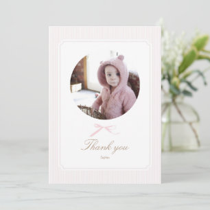 Rosa Vintage-Hase Some Bunny Is Turning One Dankeskarte