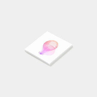Rosa Vintage-Heißluftballon - Haftnotizen Post-it Klebezettel