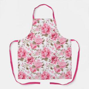 Rosa Vintage-inspirierte Floral Schürze