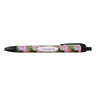 Rosa Vintage-Kohlrose Damenname Rosen Kugelschreiber