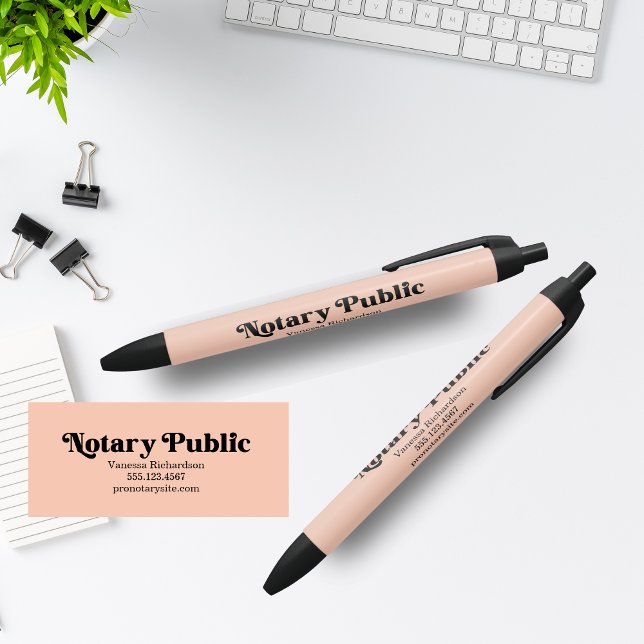 Rosa Vintage Notare Öffentliche Werbeaktion Kugelschreiber (Von Creator hochgeladen)