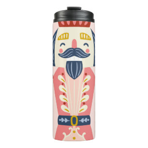 Rosa Vintage Nussknacker Thermosbecher