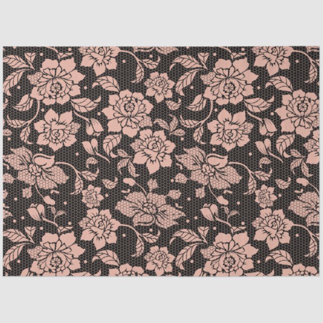 Rosa Vintage Peelingdecoupage Seidenpapier (Vorderseite)