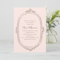 Rosa Vintage-Rahmen Elegante Babyparty