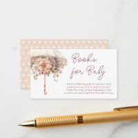 Rosa Vintage Regenschirmdusche Bücher