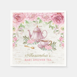 Rosa Vintage Rose Baby Tee Party Papier Napkin Serviette