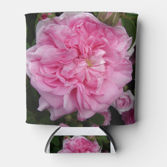 Rosa Vintage Rose Blume Dosenkühler (Vorderseite)