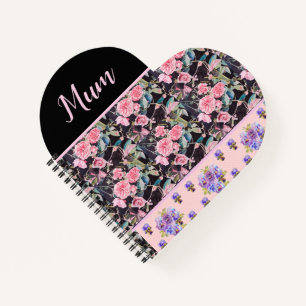 Rosa Vintage Rose Rose Wasserfarben Mütter Journal Notizbuch