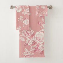 Rosa Vintage-Rosen-Toile-Blumenmuster