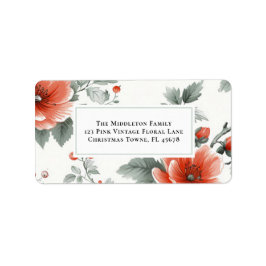 Rosa Vintage Rücksendeadressen-Aufkleber Adressaufkleber