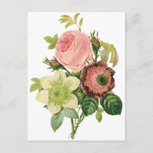 Rosa Vintage-Strauß Postkarte