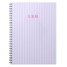 Rosa Vintage-Streifen personalisiertes Monogramm