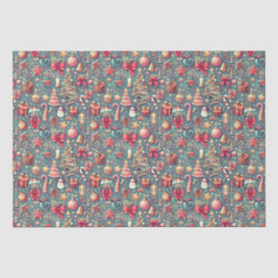 Rosa Vintage-Weihnachten Seidenpapier