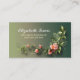 Rosa Vintager Rosen-Blumenstrauß elegant Visitenkarte (Vorderseite)